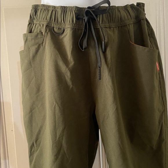 Olive Green Drawstring Pants - Picture 2 of 6